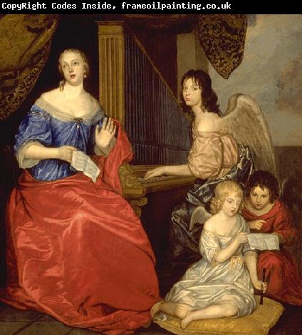 Sir Peter Lely Louise de La Valliere and her children